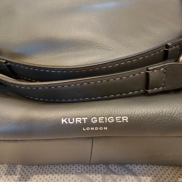 Kurt Geiger London Kensington Gray Quilted Leather XXL handbag 15x10x6” - Picture 6 of 6